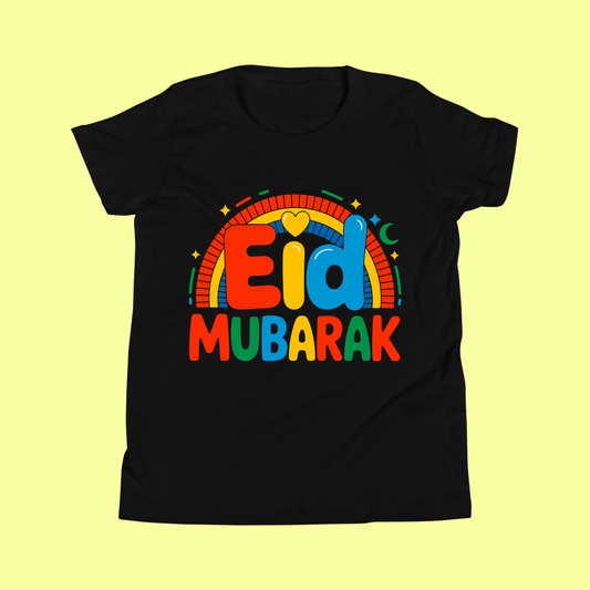 Kids Rainbow Eid Mubarak Shirt SavigStyle