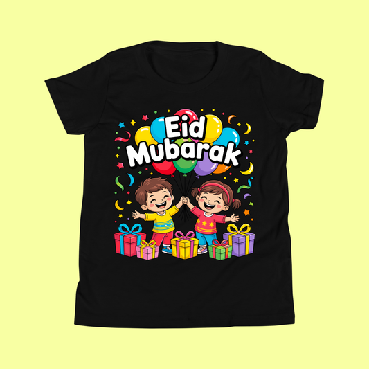 Eid Mubarak Kids T-Shirt – Cute Balloon Design SavigStyle
