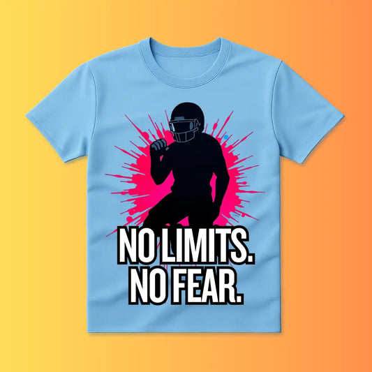 Premium No Limits No Fear Unisex Pure Cotton Graphic T-Shirt badartees