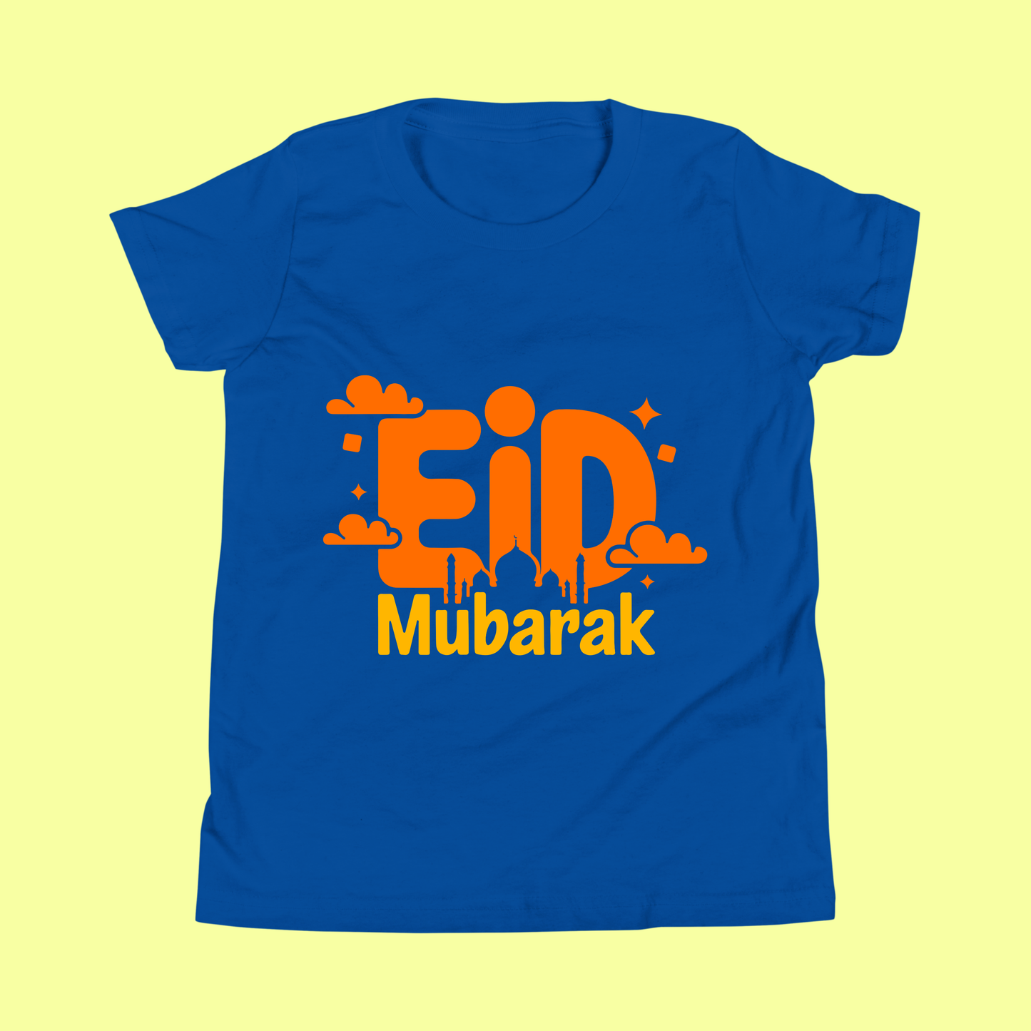Eid Mubarak Kids Shirt – Cute Islamic Crescent Moon & Mosque T-Shirt for Boys and Girls SavigStyle