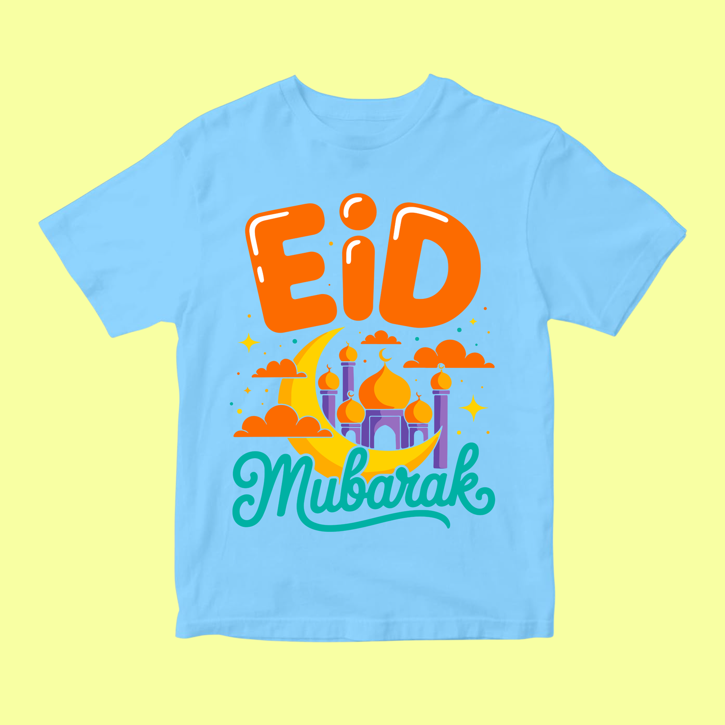Eid Mubarak Crescent Moon T-Shirt SavigStyle