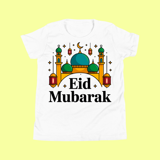 Kids Eid Mubarak Mosqur T-Shirt – Cute Islamic Eid Gift Tee for Boys & Girls SavigStyle