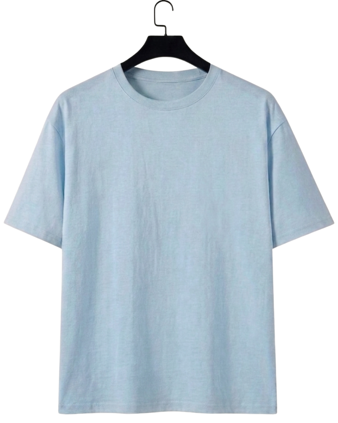 Women Soft Pure Cotton Round Neck Half Sleeve Tshirt - Sky Blue