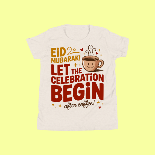 Eid Mubarak Coffee Celebration T-Shirt SavigStyle