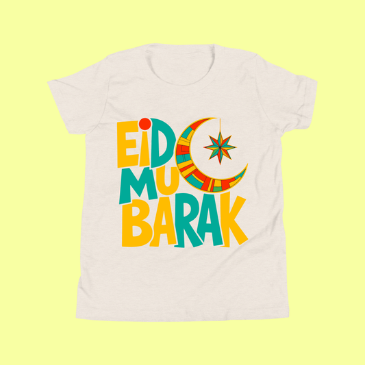 Colorful Eid Mubarak Kids T-Shirt SavigStyle