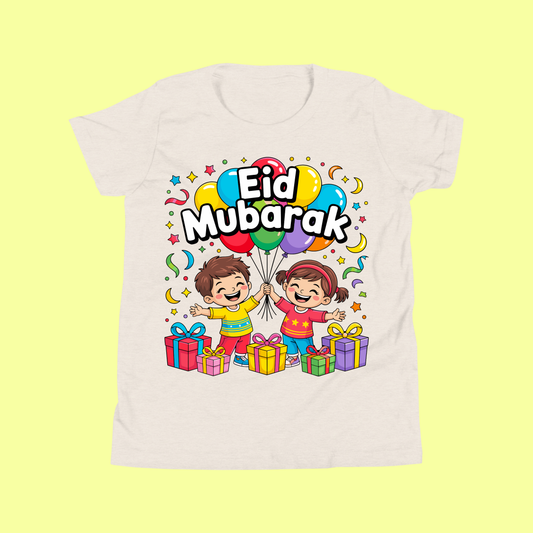 Eid Mubarak Kids T-Shirt – Cute Balloon Design SavigStyle