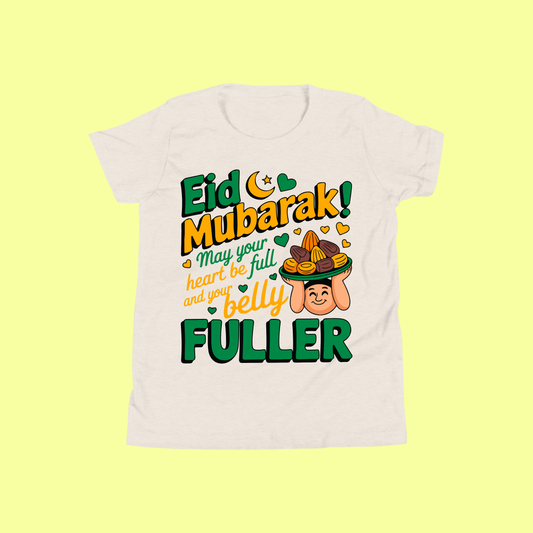 Eid Mubarak Shirt – Heart Full Belly Fuller Tee SavigStyle
