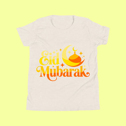 Eid Mubarak Kids Shirt – Cute Crescent Moon & Mosque T-Shirt for Boys and Girls SavigStyle
