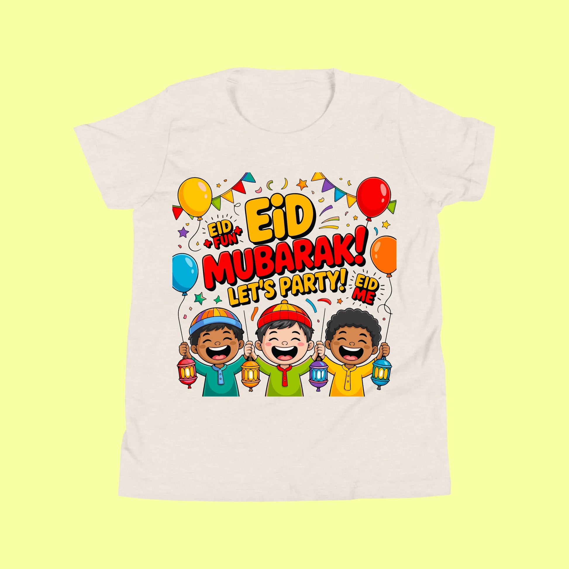 Kids Eid Mubarak Shirt – Cute Balloon Design SavigStyle