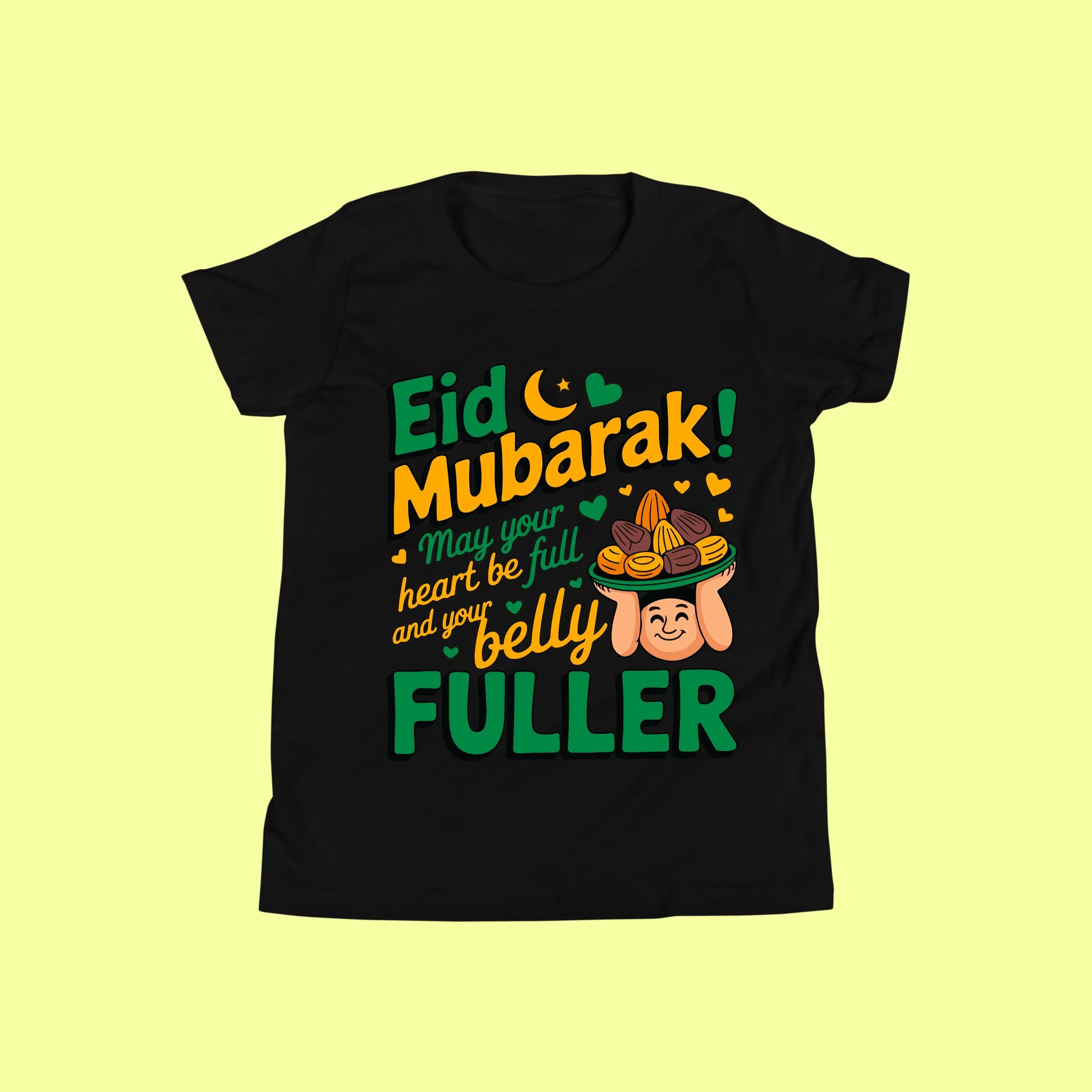 Eid Mubarak Shirt – Heart Full Belly Fuller Tee SavigStyle