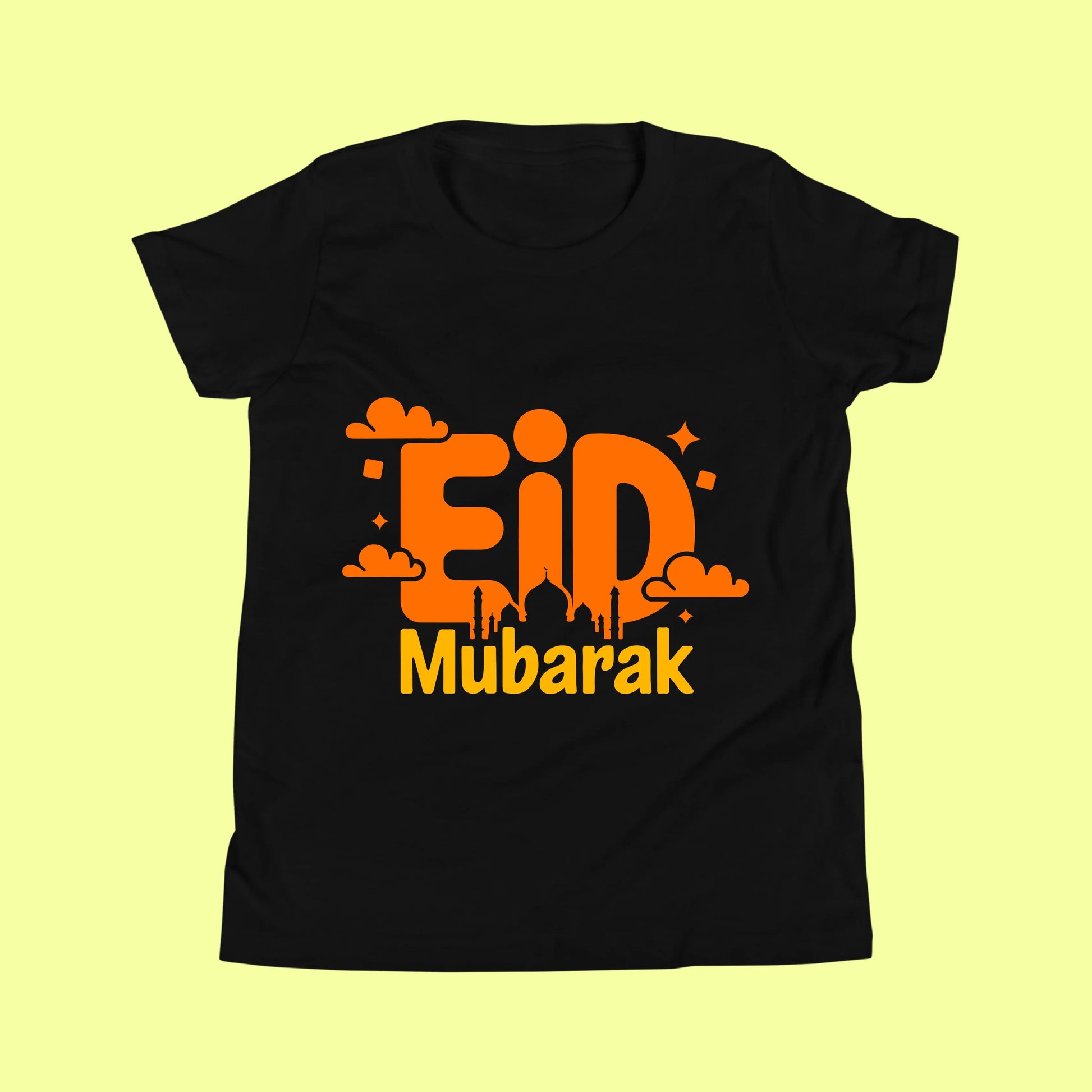 Eid Mubarak Kids Shirt – Cute Islamic Crescent Moon & Mosque T-Shirt for Boys and Girls SavigStyle