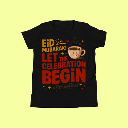 Eid Mubarak Coffee Celebration T-Shirt SavigStyle