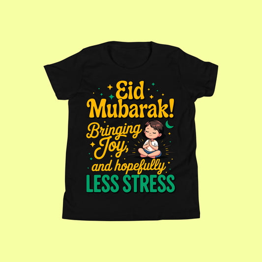 Kids Eid Mubarak T-Shirt – Bringing Joy & Less Stress Islamic Graphic Tee SavigStyle