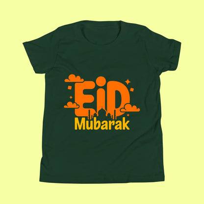 Eid Mubarak Kids Shirt – Cute Islamic Crescent Moon & Mosque T-Shirt for Boys and Girls SavigStyle