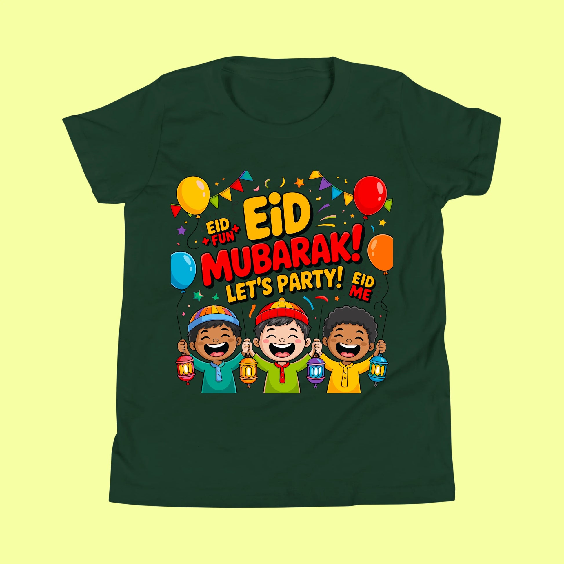 Kids Eid Mubarak Shirt – Cute Balloon Design SavigStyle