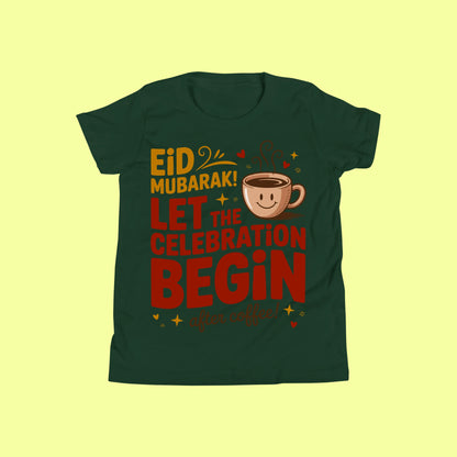 Eid Mubarak Coffee Celebration T-Shirt SavigStyle