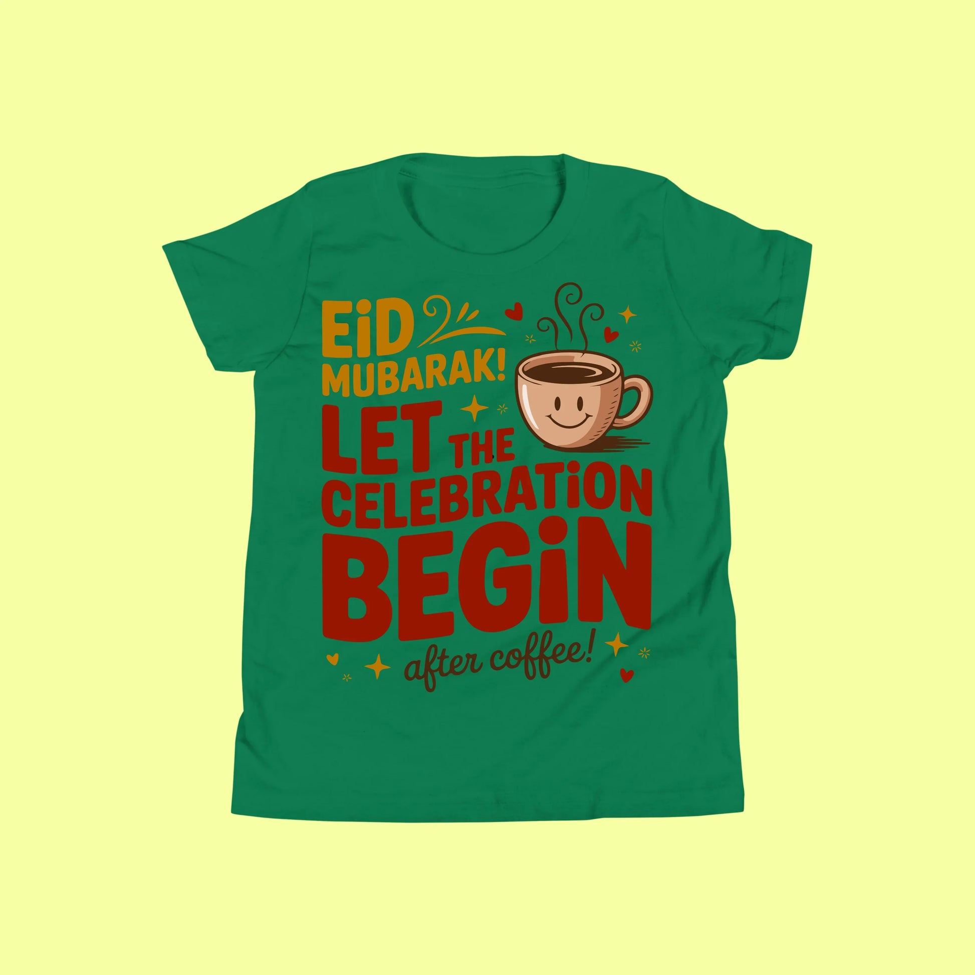 Eid Mubarak Coffee Celebration T-Shirt SavigStyle