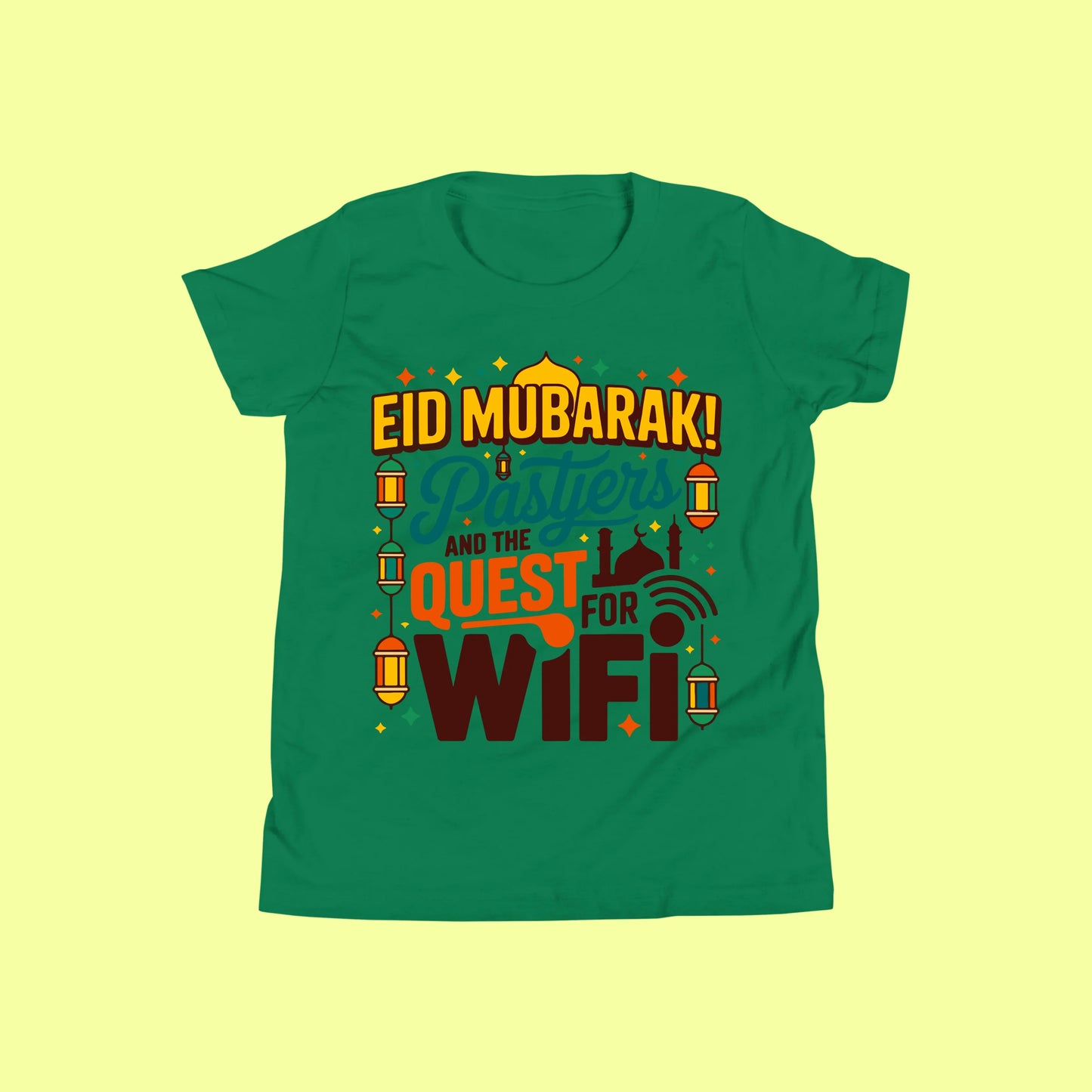 Eid Mubarak: Prayers & WiFi Quest T-Shirt SavigStyle