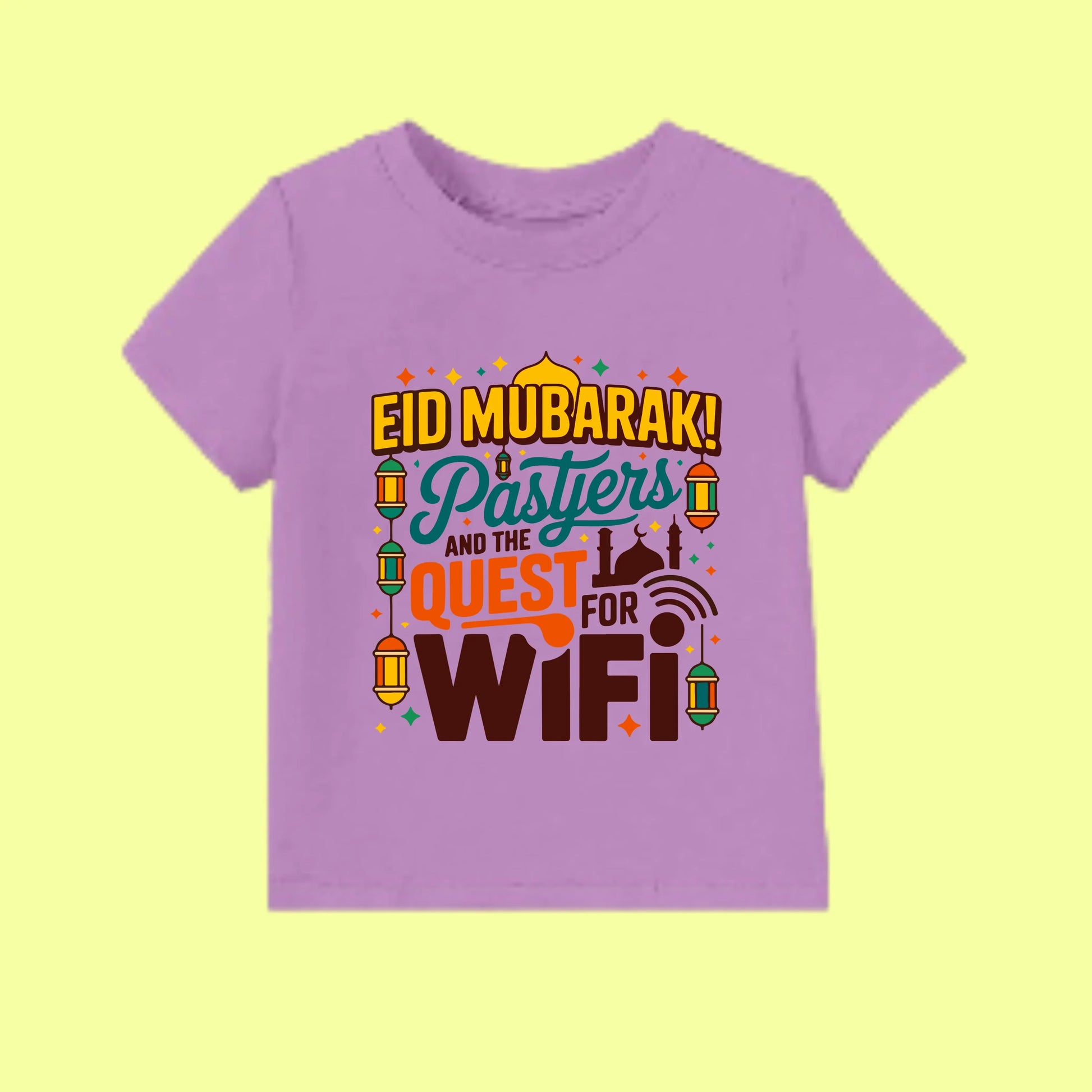 Eid Mubarak: Prayers & WiFi Quest T-Shirt SavigStyle