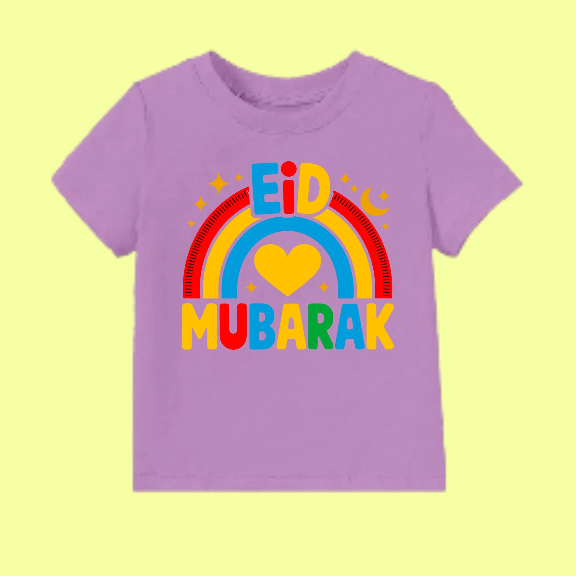Kids Rainbow Eid Mubarak Shirt (I) SavigStyle