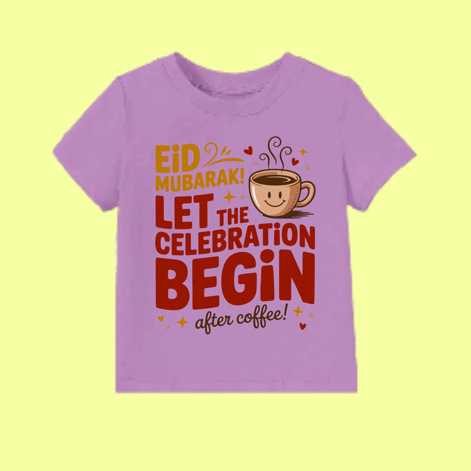 Eid Mubarak Coffee Celebration T-Shirt SavigStyle