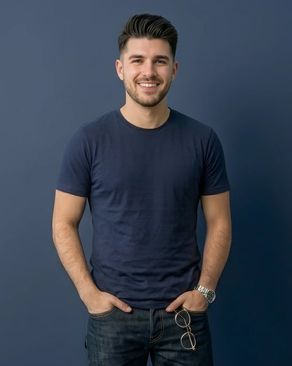 slim fit t shirt men summer