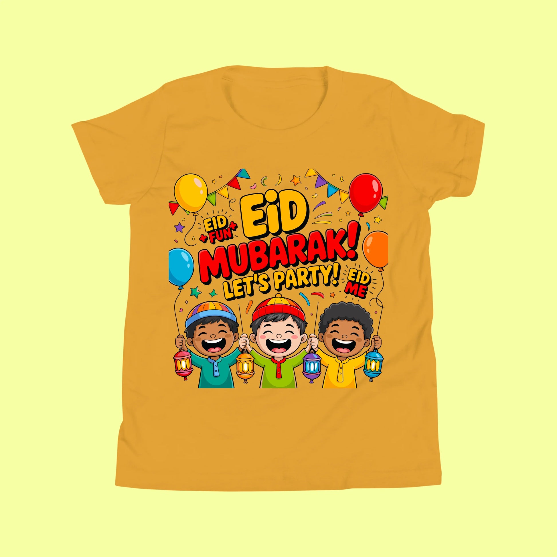Kids Eid Mubarak Shirt – Cute Balloon Design SavigStyle