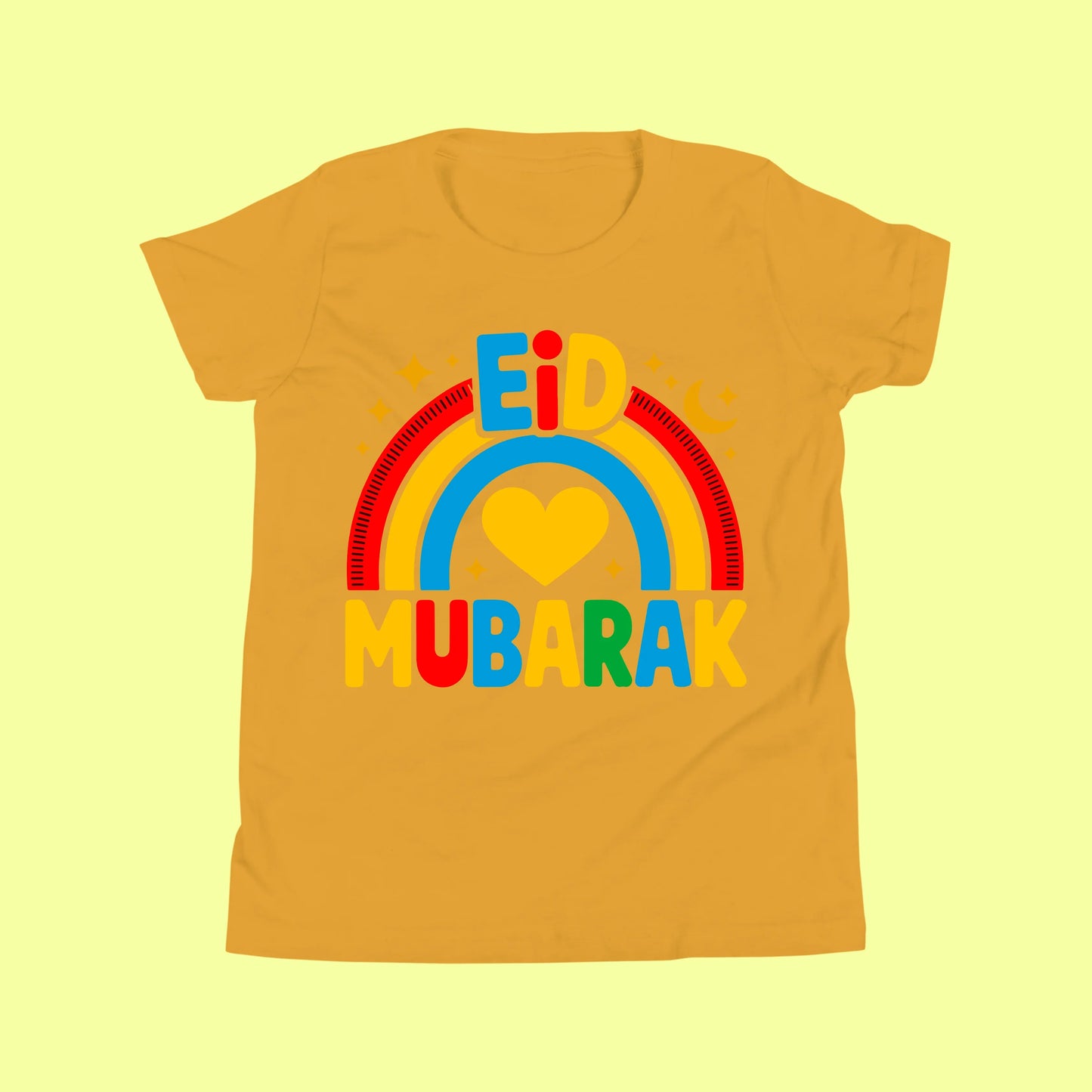 Kids Rainbow Eid Mubarak Shirt (I) SavigStyle