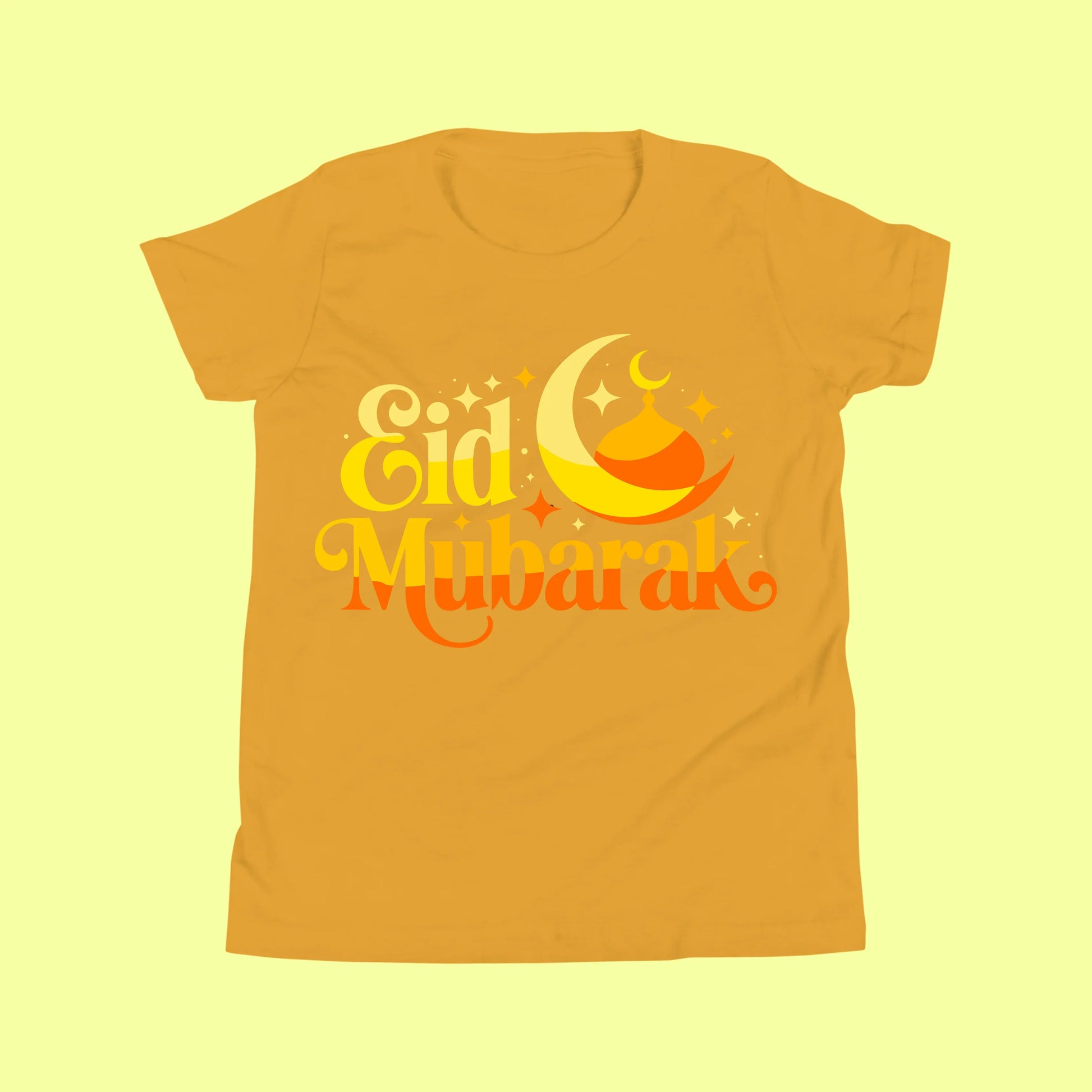 Eid Mubarak Kids Shirt – Cute Crescent Moon & Mosque T-Shirt for Boys and Girls SavigStyle