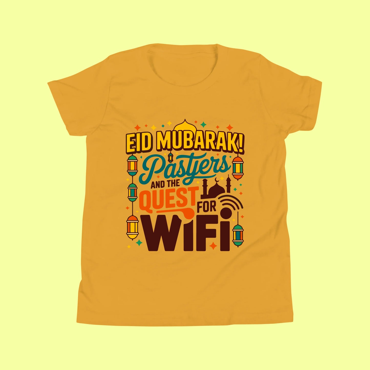 Eid Mubarak: Prayers & WiFi Quest T-Shirt SavigStyle