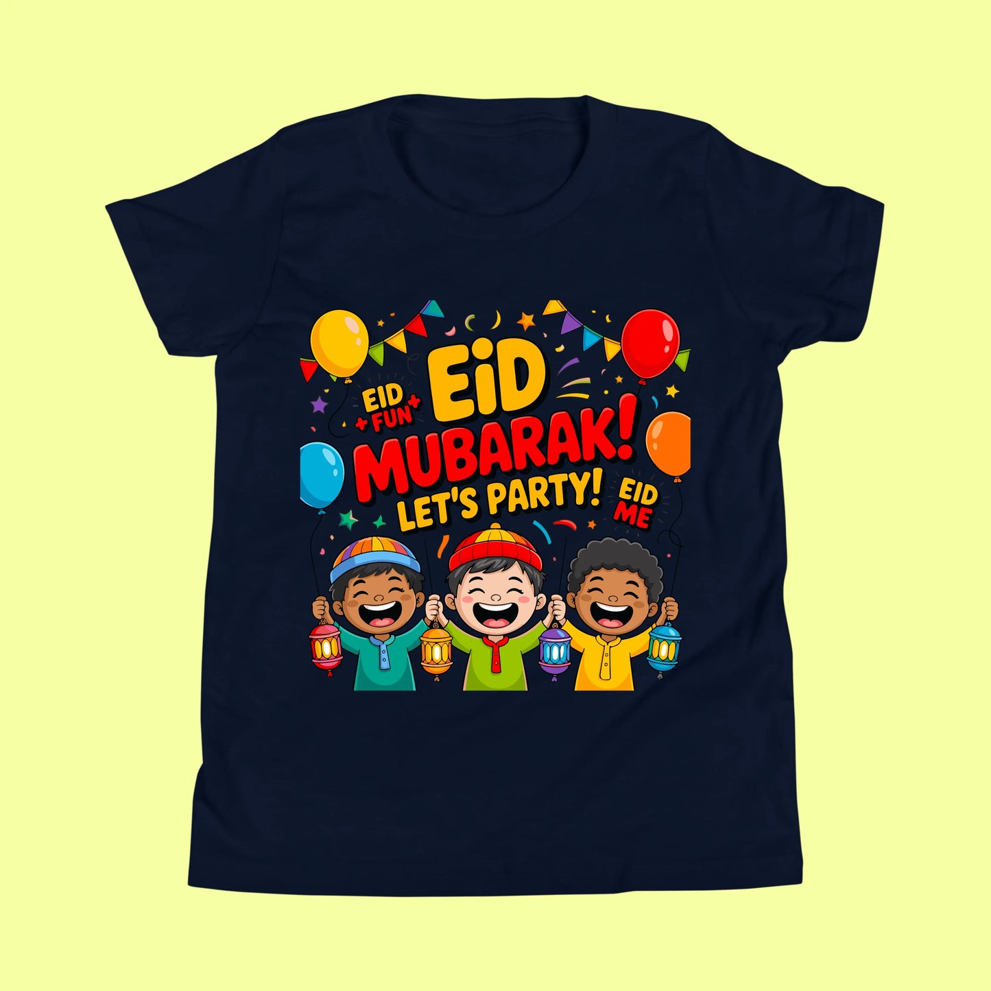 Kids Eid Mubarak Shirt – Cute Balloon Design SavigStyle