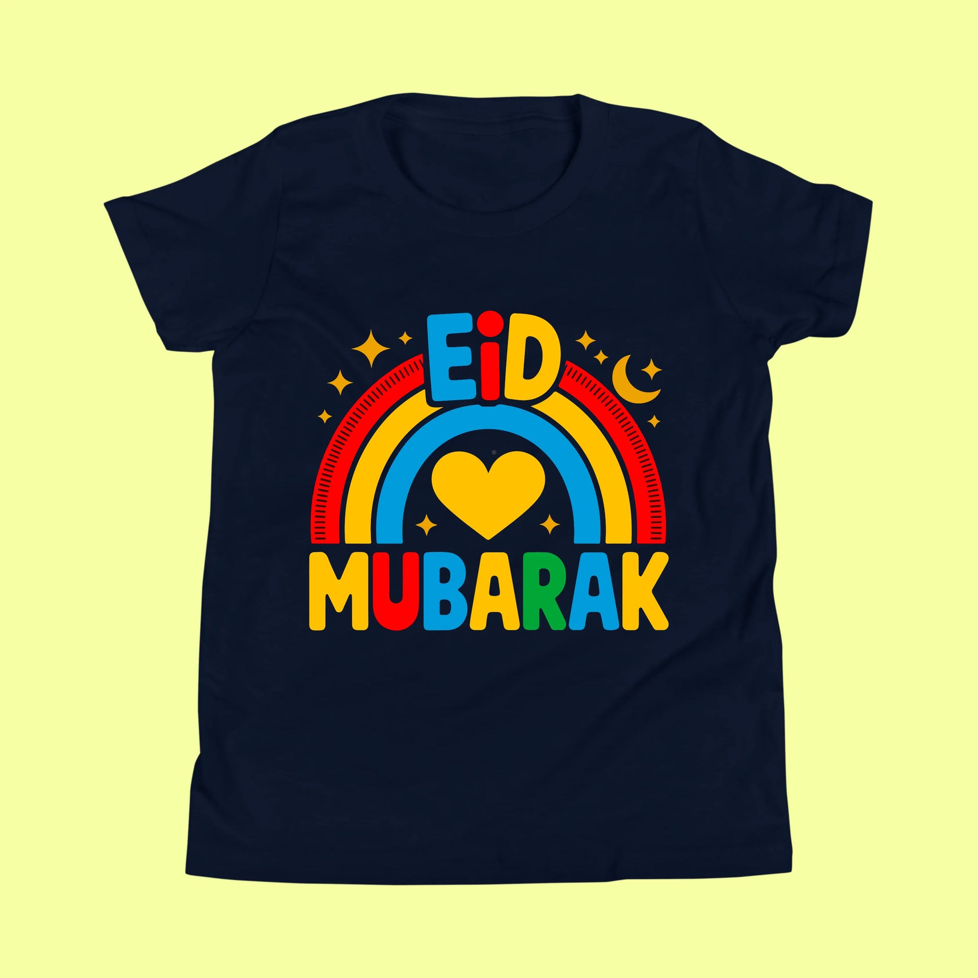 Kids Rainbow Eid Mubarak Shirt (I) SavigStyle