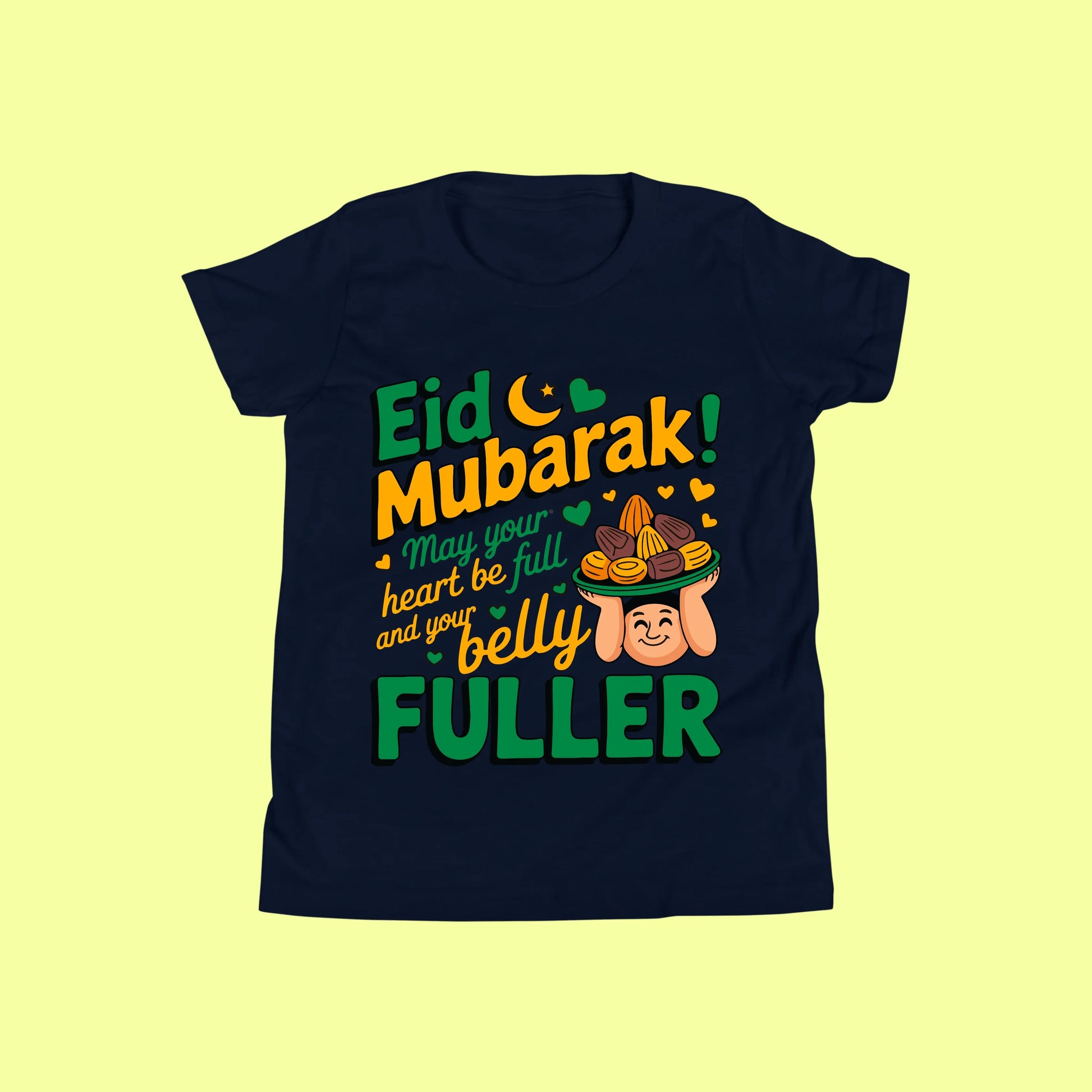Eid Mubarak Shirt – Heart Full Belly Fuller Tee SavigStyle