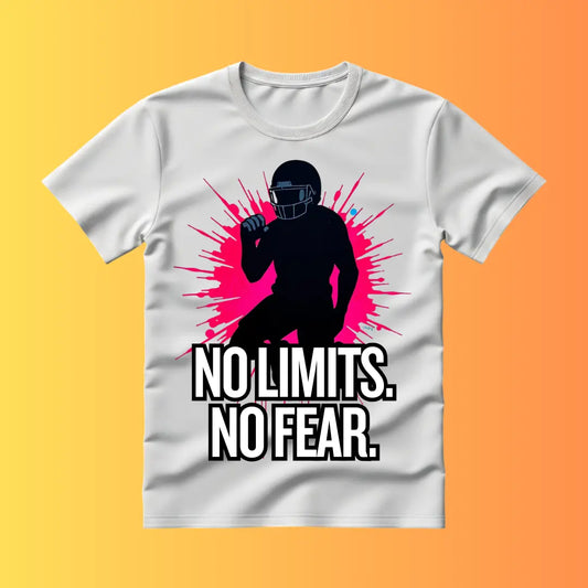 Premium No Limits No Fear Unisex Pure Cotton Graphic T-Shirt badartees