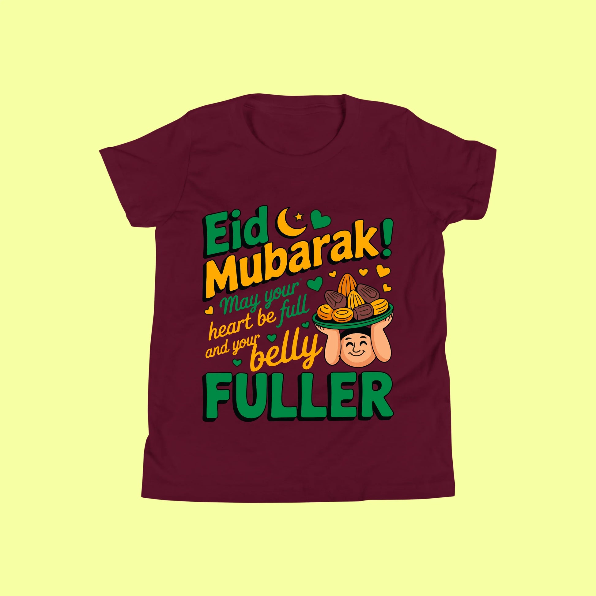Eid Mubarak Shirt – Heart Full Belly Fuller Tee SavigStyle