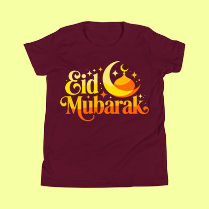 Eid Mubarak Kids Shirt – Cute Crescent Moon & Mosque T-Shirt for Boys and Girls SavigStyle