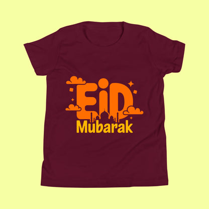 Eid Mubarak Kids Shirt – Cute Islamic Crescent Moon & Mosque T-Shirt for Boys and Girls SavigStyle