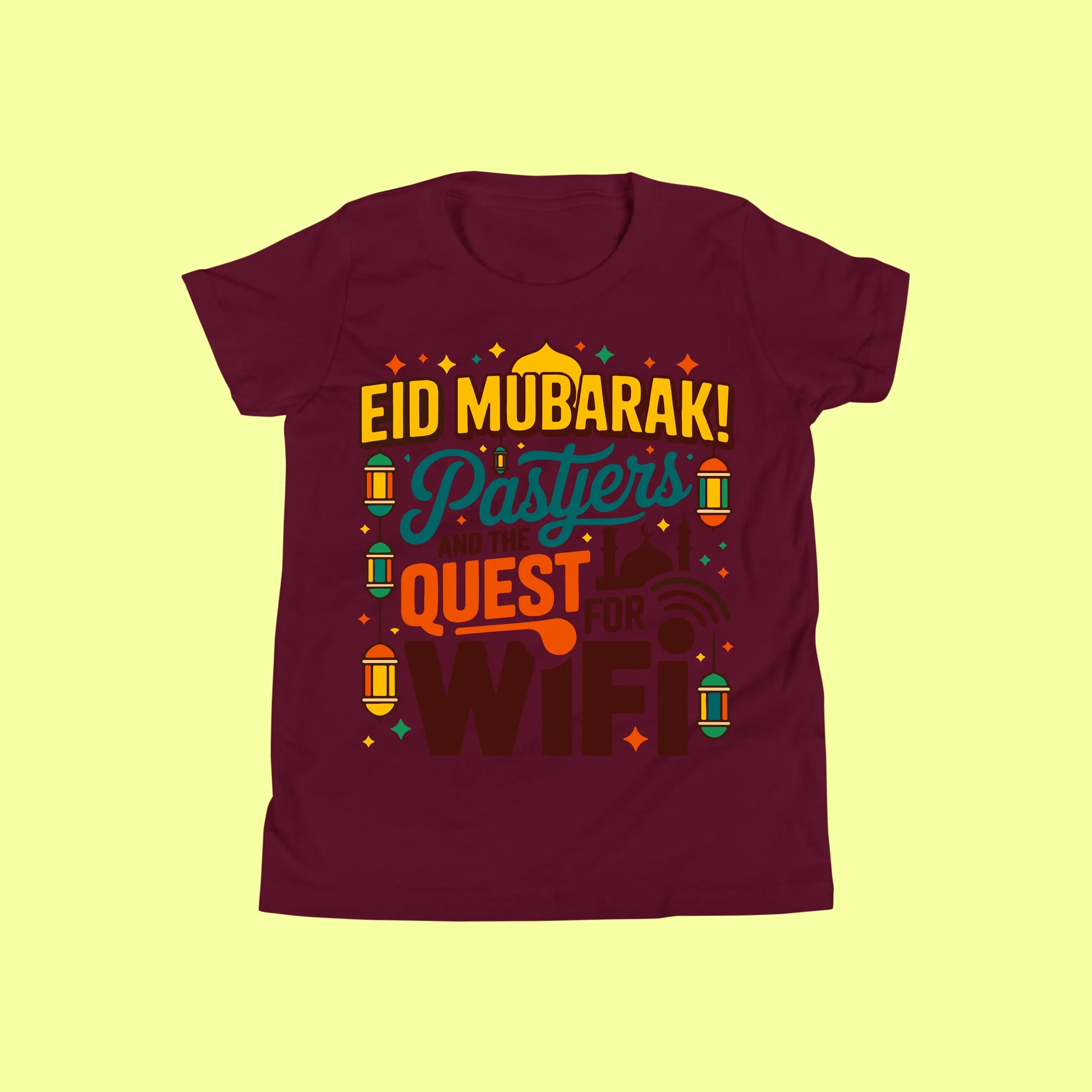Eid Mubarak: Prayers & WiFi Quest T-Shirt SavigStyle