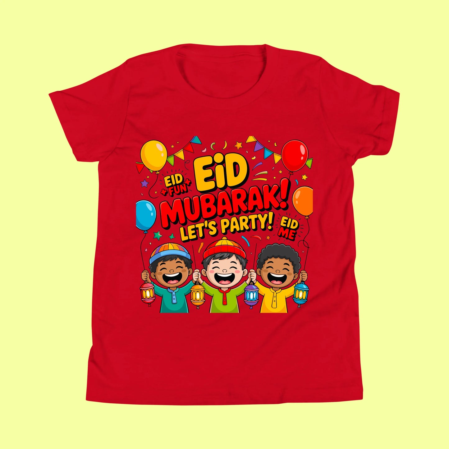 Kids Eid Mubarak Shirt – Cute Balloon Design SavigStyle