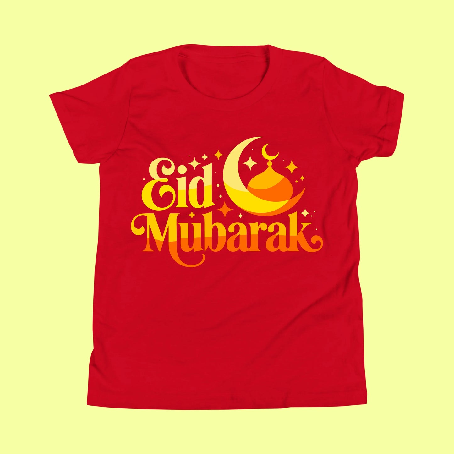 Eid Mubarak Kids Shirt – Cute Crescent Moon & Mosque T-Shirt for Boys and Girls SavigStyle