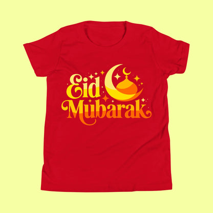 Eid Mubarak Kids Shirt – Cute Crescent Moon & Mosque T-Shirt for Boys and Girls SavigStyle