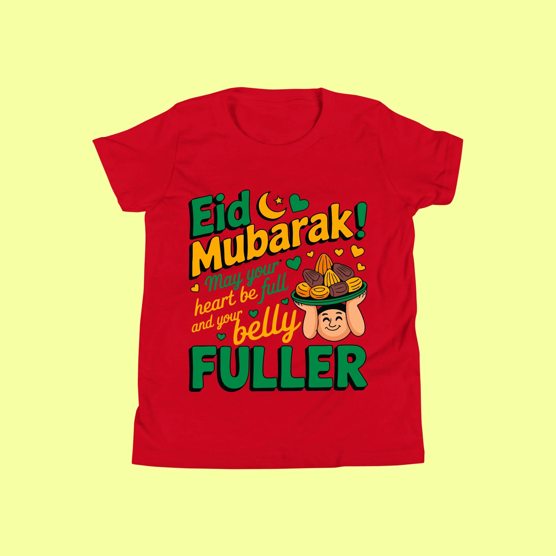 Eid Mubarak Shirt – Heart Full Belly Fuller Tee SavigStyle