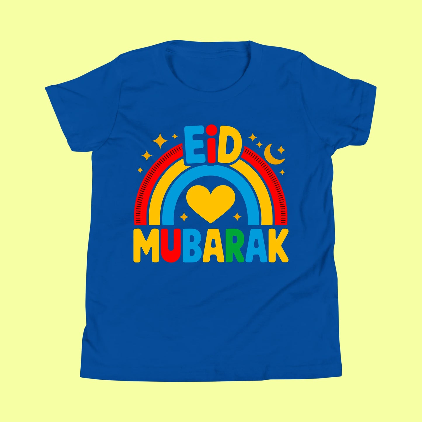 Kids Rainbow Eid Mubarak Shirt (I) SavigStyle