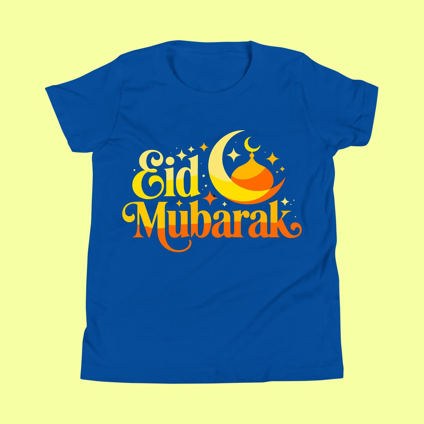 Eid Mubarak Kids Shirt – Cute Crescent Moon & Mosque T-Shirt for Boys and Girls SavigStyle