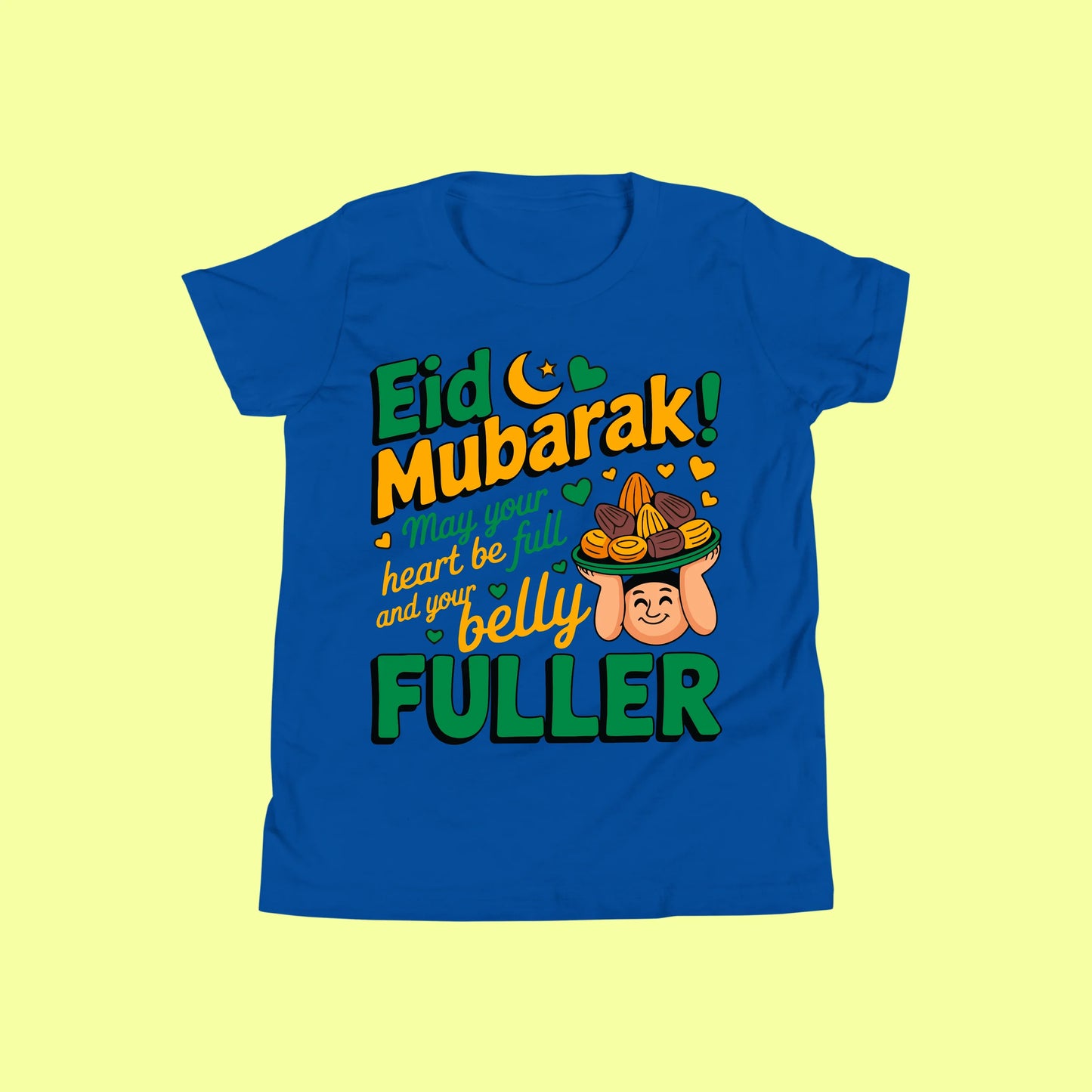 Eid Mubarak Shirt – Heart Full Belly Fuller Tee SavigStyle