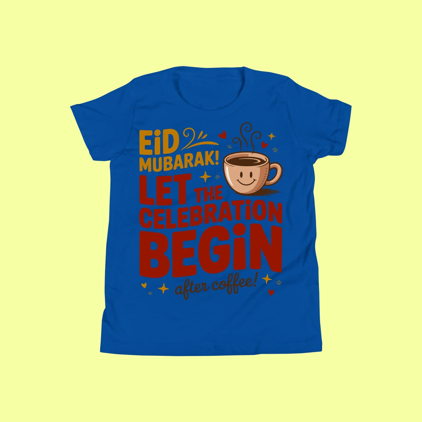 Eid Mubarak Coffee Celebration T-Shirt SavigStyle