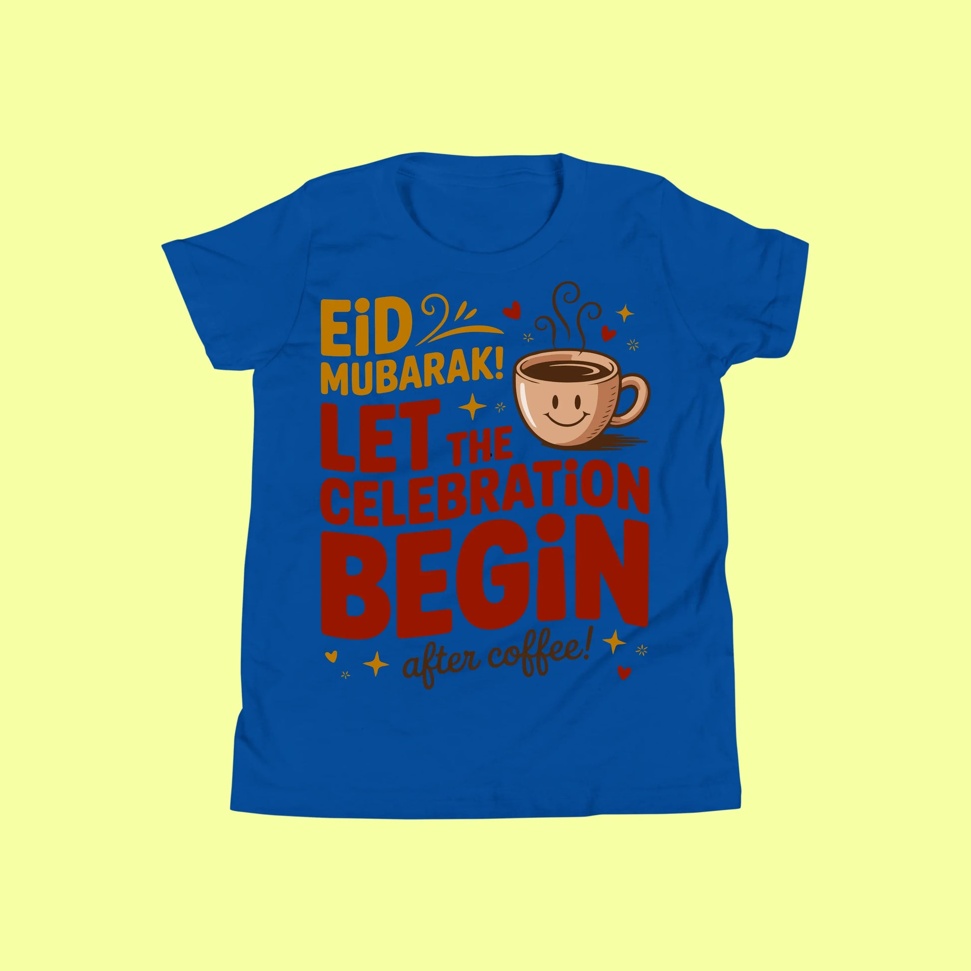 Eid Mubarak Coffee Celebration T-Shirt SavigStyle