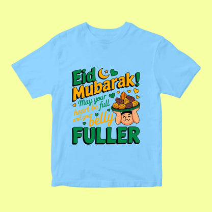 Eid Mubarak Shirt – Heart Full Belly Fuller Tee SavigStyle