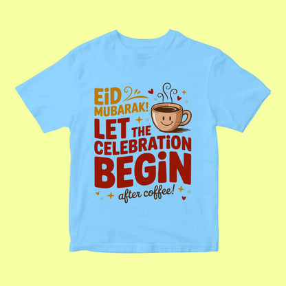 Eid Mubarak Coffee Celebration T-Shirt SavigStyle