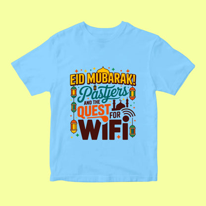 Eid Mubarak: Prayers & WiFi Quest T-Shirt SavigStyle
